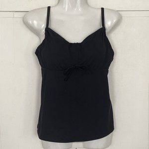 Land's End Black Swim Tankini Top Size 6